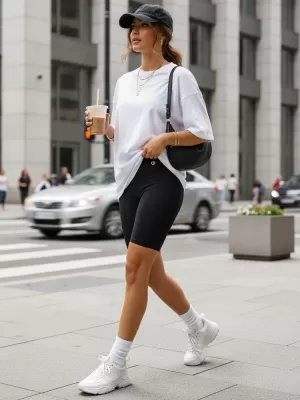 Pantaloni scurți de damă DSTREET SY0572 NEGRU