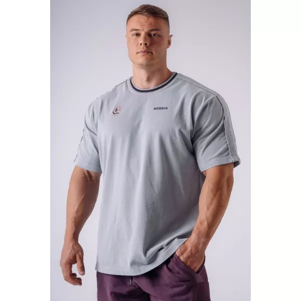  Tricouri pentru bărbați NEBBIA OLYMPIA MUSCLE COVER 942 GRI DESCHIS 