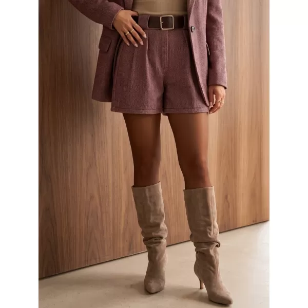  Pantaloni scurți de damă DSTREET SY0598 BURGUNDIA 