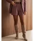 Pantaloni scurți de damă DSTREET SY0598 BURGUNDIA