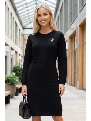 Rochie de dama tricotata ALTISPORT ISIDORE NEGRU