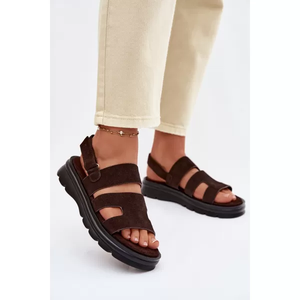  Sandale de dama BIG STAR SHOES TT274483 MARO/BEJ 