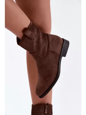 Botine de dama S.BARSKI HY62-8125 CIOCOLATĂ