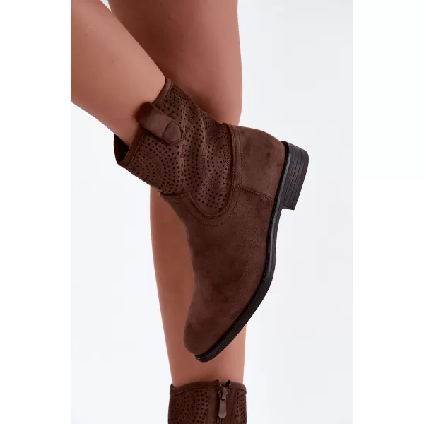  Botine de dama S.BARSKI HY62-8125 CIOCOLATĂ 