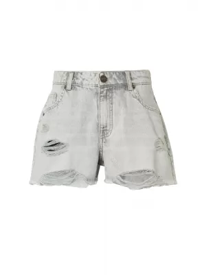 Pantaloni scurți de damă URBAN CLASSICS TB8193 GRI ARGINTIU DESCHIS SPALAT