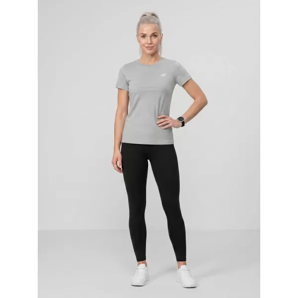  Tricou pentru femei 4F WMM00TTSHF3306 MELANGE GRI DESCHIS RECE 