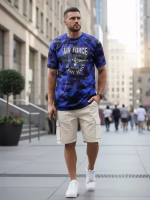 Tricou pentru bărbați DSTREET NX2001R-RB-M ALBASTRU