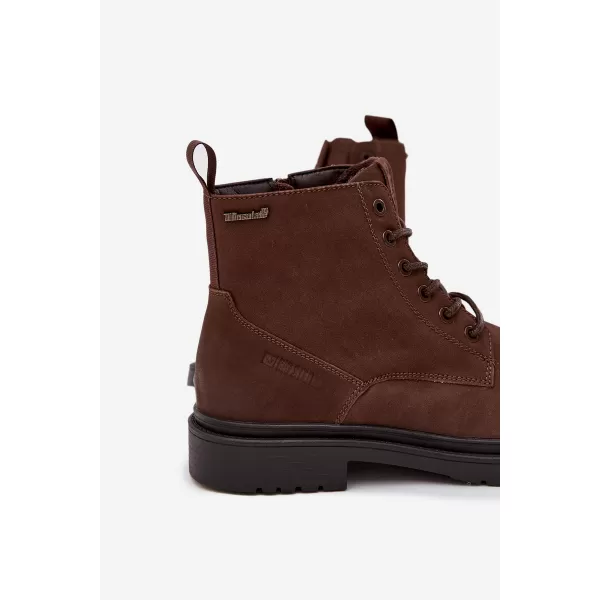  Botine pentru bărbați BIG STAR SHOES OO174149 MARO/BEJ 
