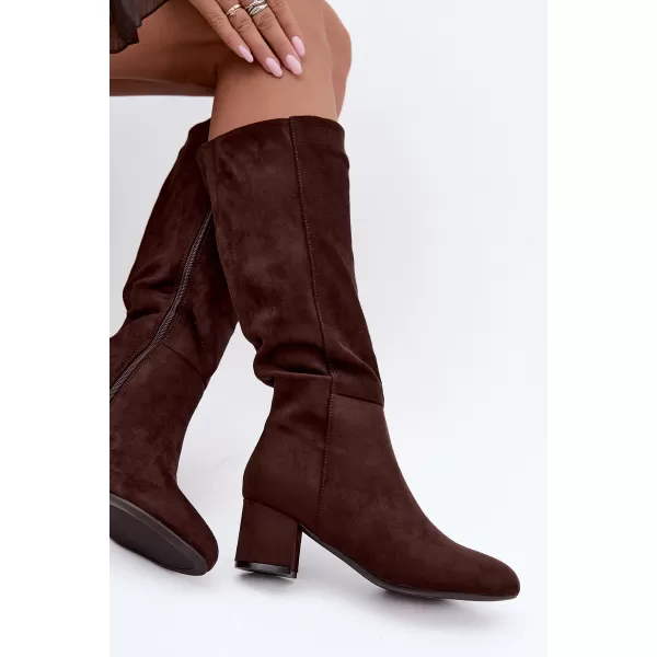  Cizme de dama S.BARSKI HY62-8131 CIOCOLATĂ 