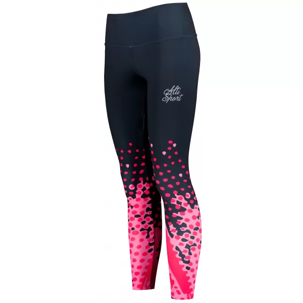  Jambiere premium pentru femei (marimi noi) ALTISPORT VOJ/ALW109LEG05 ROZ-NEGRU 
