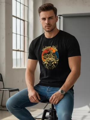 Tricou pentru bărbați DSTREET NX052R NEGRU