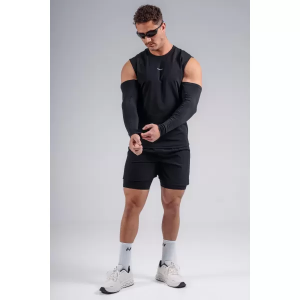  Pantaloni scurți de antrenament cu două straturi NEBBIA PRIMAL 878 NEGRU 