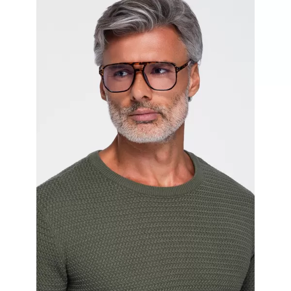  Pulover pentru bărbați OMBRE OM-SWSW-0119 MĂSLINE 