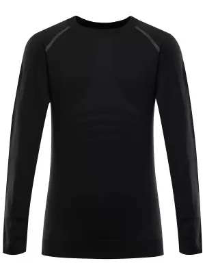 Tricou funcțional pentru copii ALPINE PRO AMBOSO NEGRU