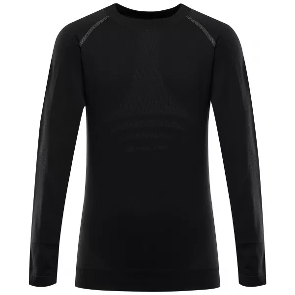  Tricou funcțional pentru copii ALPINE PRO AMBOSO NEGRU 