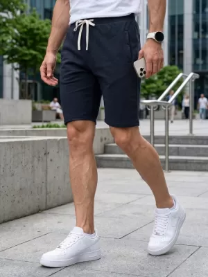 Pantaloni scurți pentru bărbați DSTREET SX2626 ALBASTRU ÎNCHIS