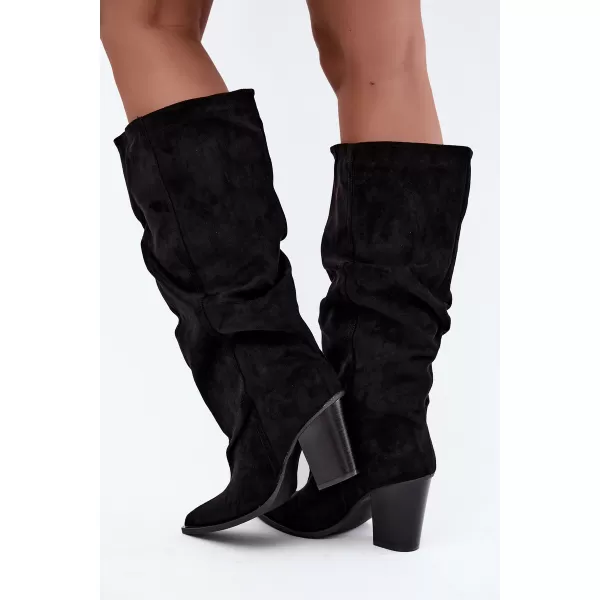  Cizme de dama BOTO 2598A-1 NEGRU MAT 