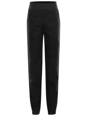 Pantaloni de dama din bumbac ALPINE PRO ZAMENA NEGRU