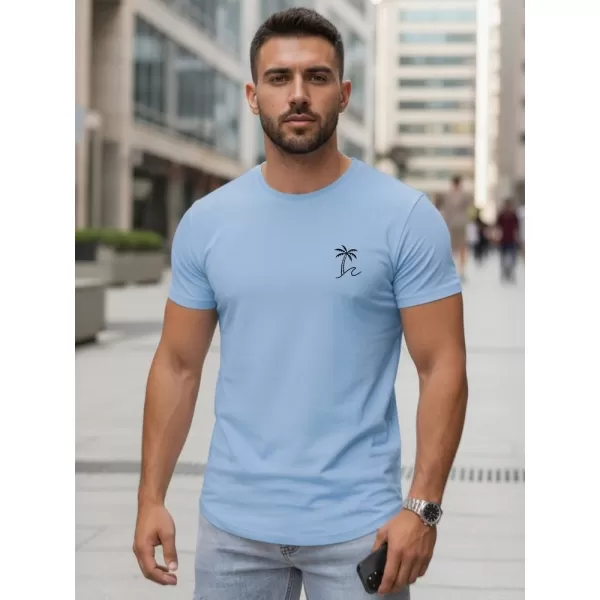  Tricou pentru bărbați DSTREET NX5105R-SK ALBASTRU DESCHIS 