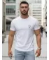 Tricou pentru bărbați DSTREET NX0137R-WH ALB