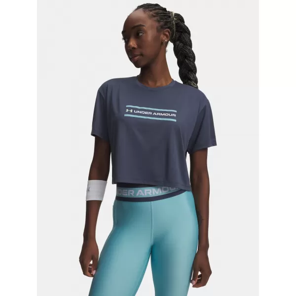  Tricou pentru femei UNDER ARMOUR TECH BRANDED CROP SS 6009987-044 GRI 