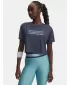 Tricou pentru femei UNDER ARMOUR TECH BRANDED CROP SS 6009987-044 GRI