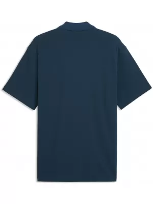 Tricou pentru bărbați cu guler PUMA WARDROBE ESS PIQUE RELAXED POLO 62965736 BENZINĂ DE LA MIEZUL NOPȚII