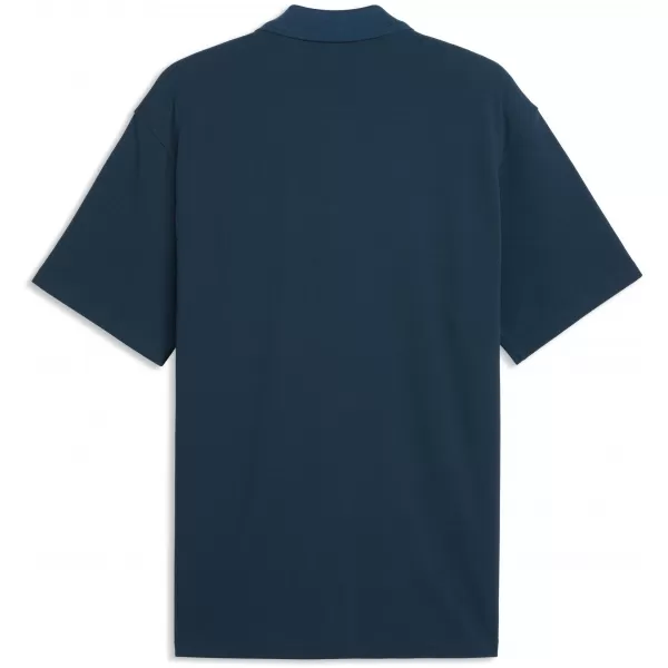  Tricou pentru bărbați cu guler PUMA WARDROBE ESS PIQUE RELAXED POLO 62965736 BENZINĂ DE LA MIEZUL NOPȚII 