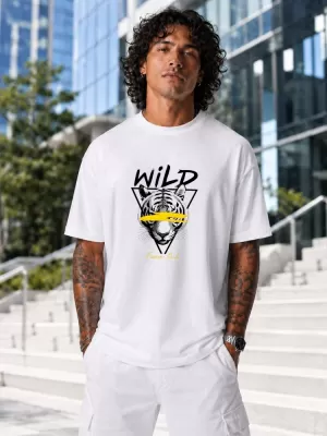 Tricou pentru bărbați DSTREET NX1005R-WH-O-M ALB