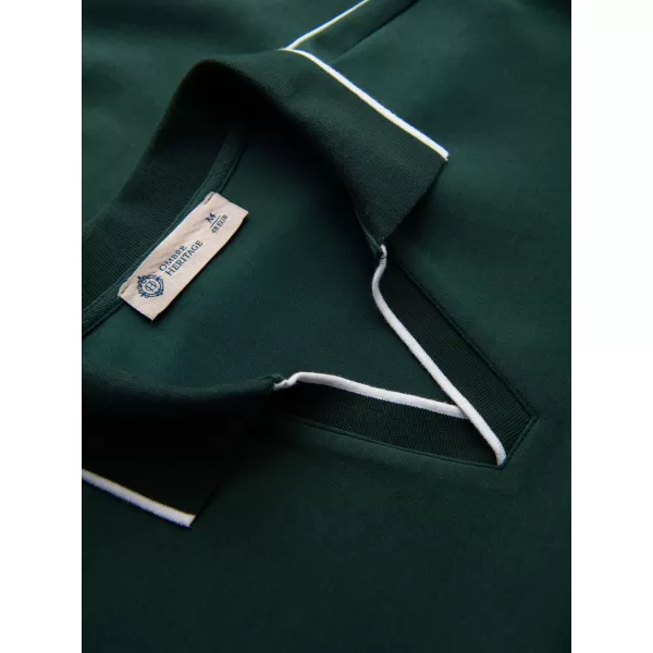  Hanorac pentru bărbați OMBRE OM-SSNZ-0268 VERDE ÎNCHIS 