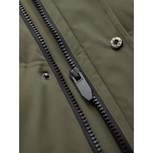  Parka pentru bărbați OMBRE OM-JALJ-0310 MĂSLINE ÎNCHISE 