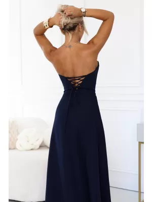 Rochie NUMOCO 663-5 ALBASTRU ÎNCHIS