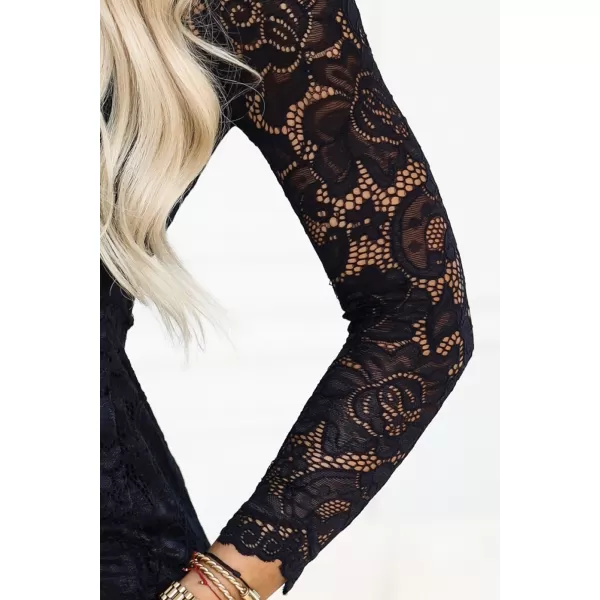  Rochie de dama cu dantela NUMOCO 180-4 NEGRU 