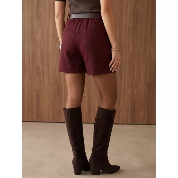  Pantaloni scurți de damă DSTREET SY0614 BURGUNDIA 