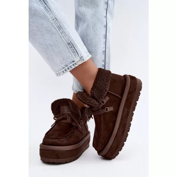  Pantofi de dama BIG STAR SHOES UU274214 UMBRE MARO/BEJ 