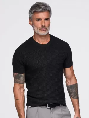 Tricou pentru bărbați OMBRE OM-TSCT-0303 NEGRU