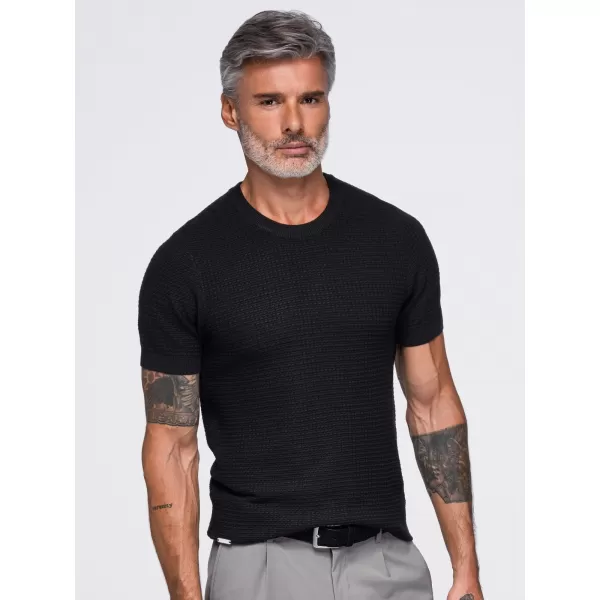  Tricou pentru bărbați OMBRE OM-TSCT-0303 NEGRU 