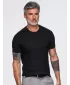 Tricou pentru bărbați OMBRE OM-TSCT-0303 NEGRU