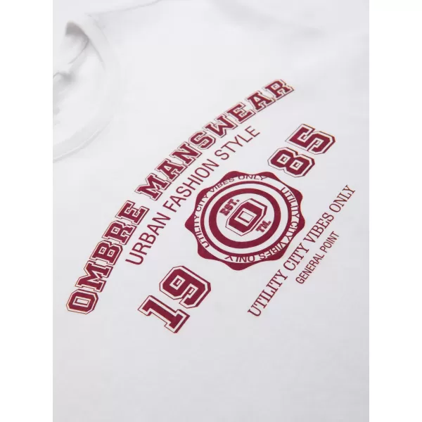  Tricou pentru bărbați OMBRE OM-TSPT-0269 ALB 