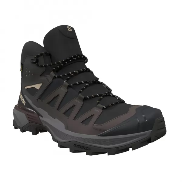  Pantofi pentru bărbați SALOMON X ULTRA 360 MID GORE-TEX L45473200 NEGRU/GRI PESCĂRUŞ ÎNCHIS/PĂMÂNT ÎNTUNECAT 