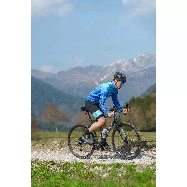  Pantaloni scurți de ciclism pentru bărbați NORDBLANC CHAIN NBSPM8081 ALBASTRU 