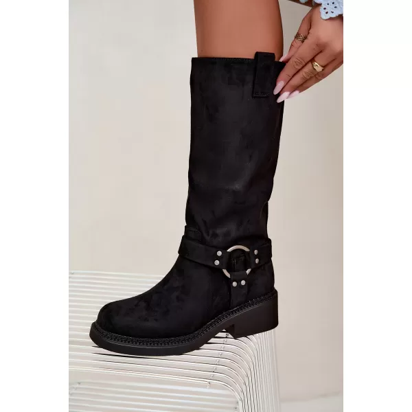  Cizme de dama BOTO LQ-163 NEGRU 