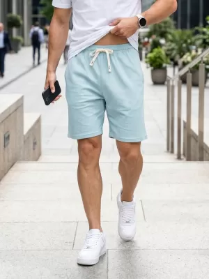Pantaloni scurți pentru bărbați DSTREET SX2631 ALBASTRU DESCHIS