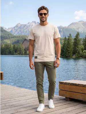 Tricou pentru bărbați ALTISPORT NP/ALMST20001 NATURAL