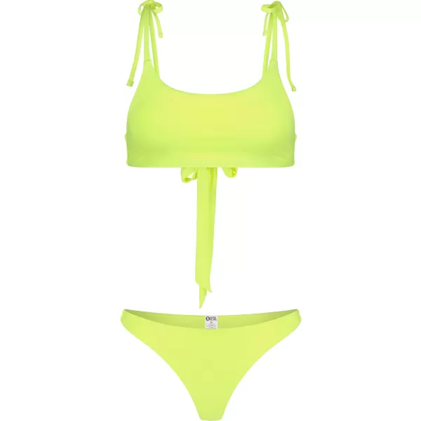  Fund de bikini de damă NORDBLANC GLITZ NBSSS8240 GALBEN STRĂLUCITOR 