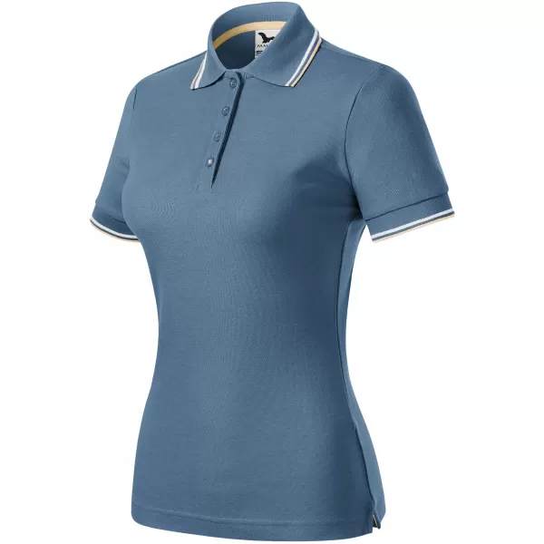  Tricou de damă cu guler MALFINI FOCUS 233 DENIM 