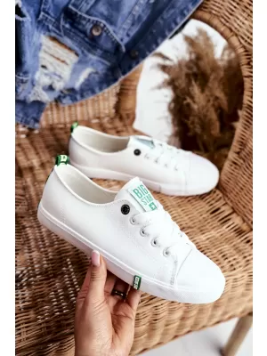 Adidași de damă BIG STAR SHOES GG274006 ALB/VERDE