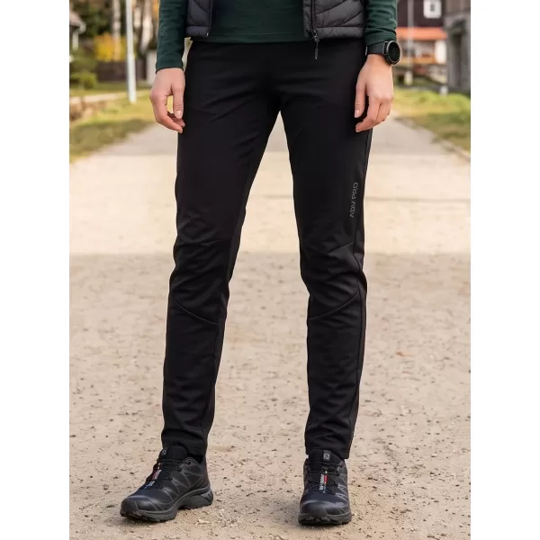  Pantaloni softshell dama ALPINE PRO ABARA 2 NEGRU 