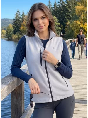 Vesta de dama fleece ALTISPORT ALW002525 GRI DESCHIS