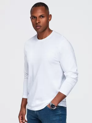 Tricou pentru bărbați OMBRE OM-LSBL-0142 ALB